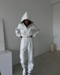 Стильный и комфортный костюм: кофта + джоггеры серого цвета