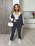 Спортивный костюм премиум качества серого цвета