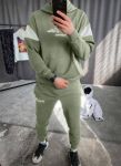 Стильный спортивный мужской костюм Владлен оливкового цвета