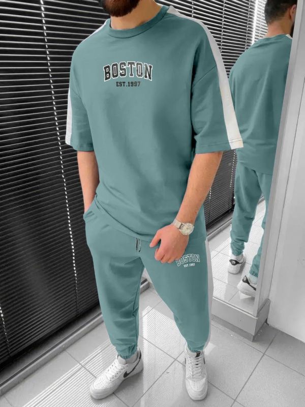 Костюм мужской BOSTON оливкового цвета