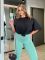 Удобные и дышащие лосины мятного цвета
