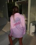 Рубашка oversize с вышивкой на спине