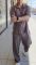 Костюм чоловічий штани +сорочка короткий рукав кольору мокко