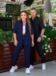 Летний и легкий костюм унисекс «Unisex» синего цвета