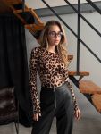 Классическое боди из мягкой вискозы цвета Лео