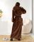 Длинный халат с сапогами шоколадного цвета
