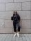 Женский велюровый костюм черного цвета