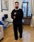 Пижама теплая унисекс в черном цвете