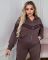 Крутезный спортивный костюм коричневого цвета