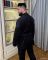 Домашний мужской костюм черного цвета