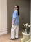 Однотонная футболка oversize голубого цвета