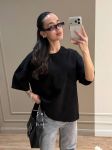 Однотонная футболка oversize черного цвета