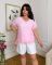 Стильная футболка в стиле oversize розового цвета