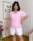 Стильная футболка в стиле oversize розового цвета