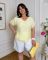 Стильная футболка в стиле oversize желтого цвета