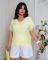Стильная футболка в стиле oversize желтого цвета
