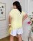 Стильная футболка в стиле oversize желтого цвета