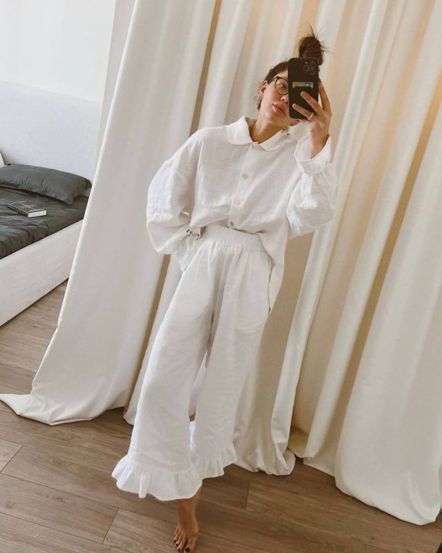 Костюм (рубашка+брюки) Белый