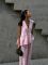 Костюм блуза и брюки пудрового цвета