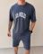 Мужской летний костюм в стиле casual streetwear графитового цвета