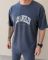 Мужской летний костюм в стиле casual streetwear графитового цвета