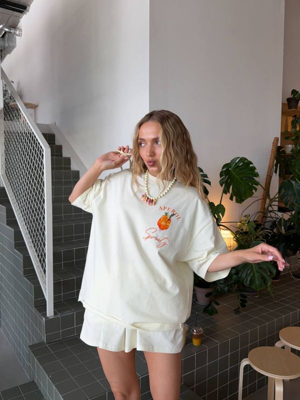 Женский костюм Aperol Spritz лимонного цвета